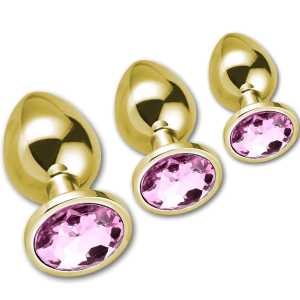 Pure Envy Gold Steel Anal Plug Set