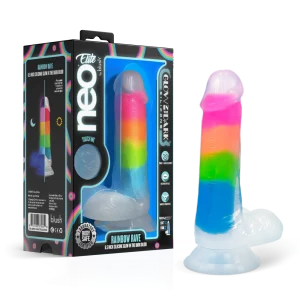 Neo Elite Rainbow Rave 6.5" Silicon Dual Density Dildo