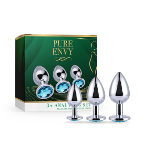 Pure Envy Stainless Steel Anal Plug Set